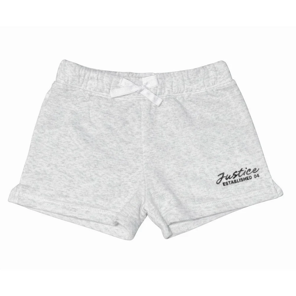 Justice Solid‎ Sweatshorts Small (7/8) Heather Gray NWT